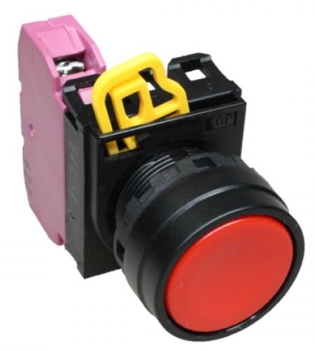 IDEC YW1B M1E01R NON ILLUMINATED PUSHBUTTON RED FLUSH MOMENTARY