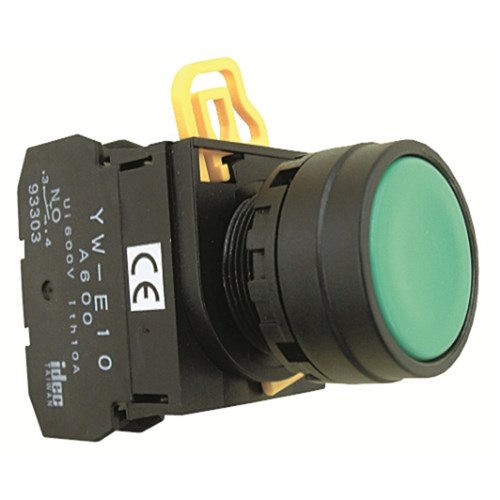 IDEC YW1B-M1E10B NON-ILLUMINATED PUSHBUTTON BLACK FLUSH MOMENTARY 1NO ...