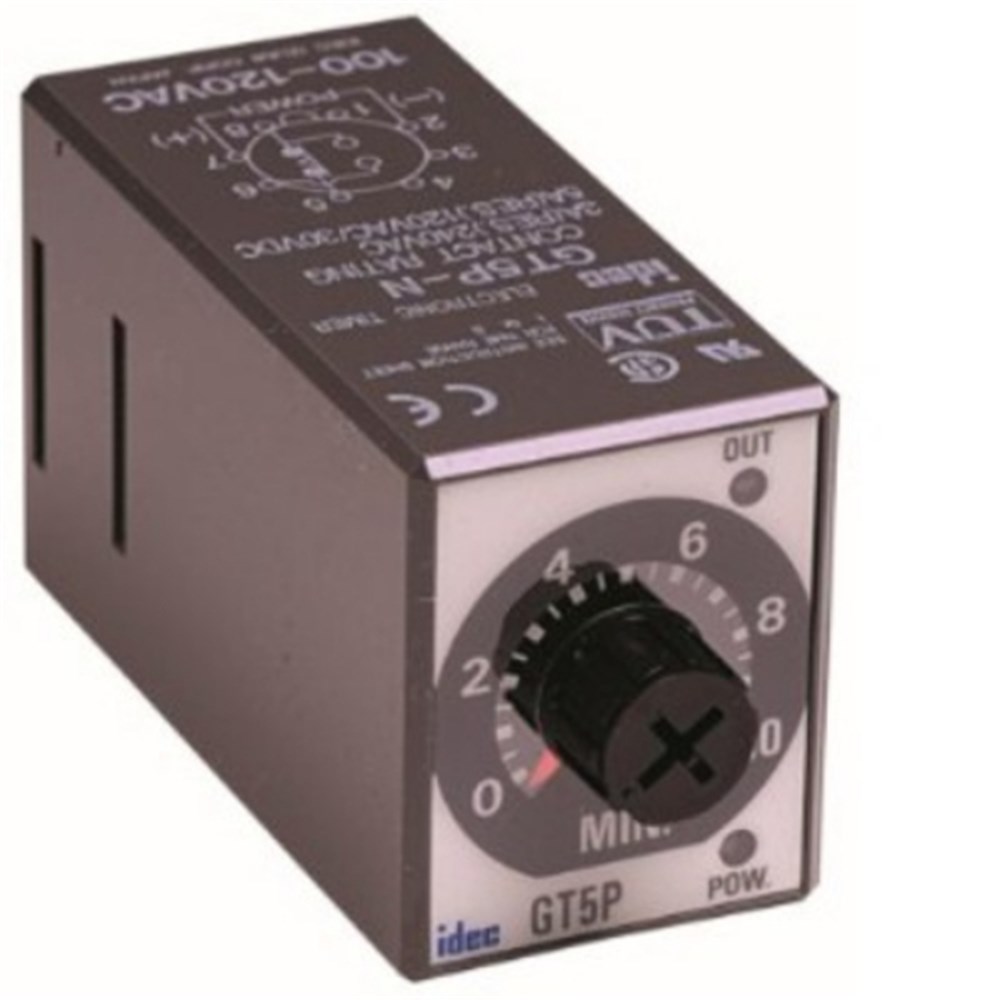 IDEC PLUG-IN TIMER 200-240VAC/DC SPDT 10M GT5P-N10MA200