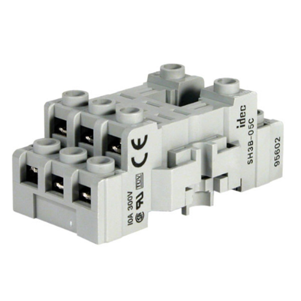 SH3B05C IDEC SH3B05C RH3B RELAY BASE FINGERSAFE DIN RAIL MOUNT